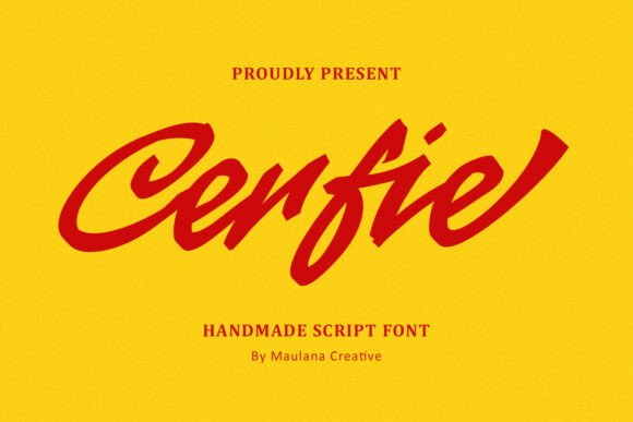 Cerfie: A Bold Script Font for Dynamic Campaign Visuals