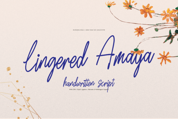 Lingered Amaya: A Refined Script Font for Editorial Design