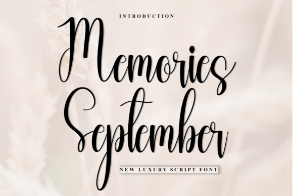 Memories September Typeface: A Warm Script for Handmade Brands
