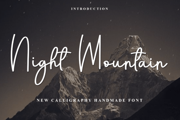 Night Mountain: A Festive Script Amp Font for Holiday Crafts