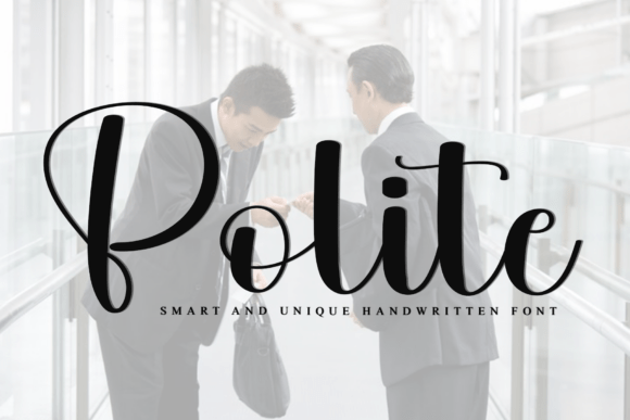 Polite Typeface: A Festive Script Font for Holiday Crafts
