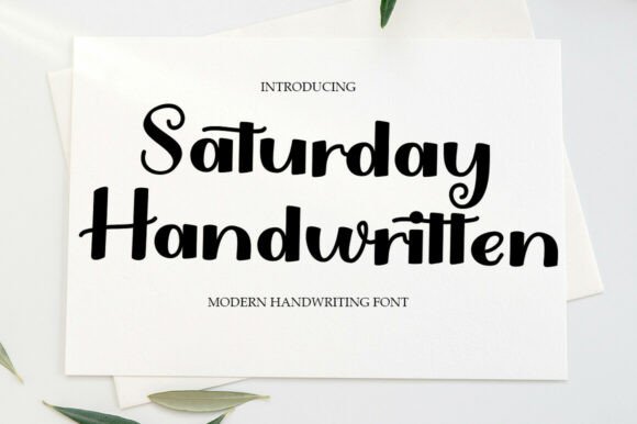 Saturday Handwritten: A Modern Script Font for Digital Design