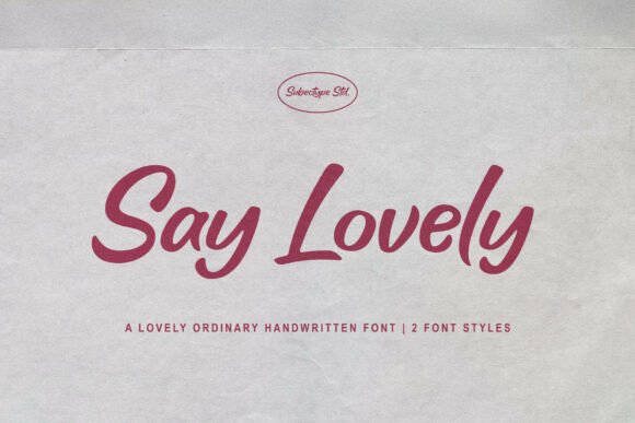 Say Lovely Typeface Review: A Bold Script for Digital Branding
