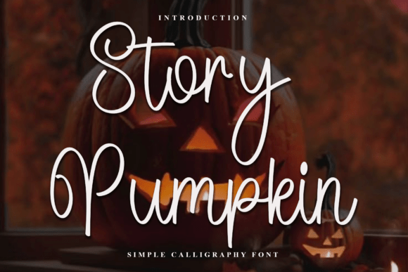 Story Pumpkin: A Soft Script Typeface for Editorial Design