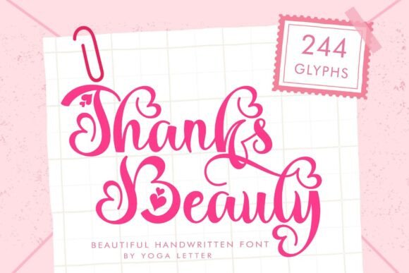 Thanks Beauty: A Handwritten Font for Polished Brand Identity